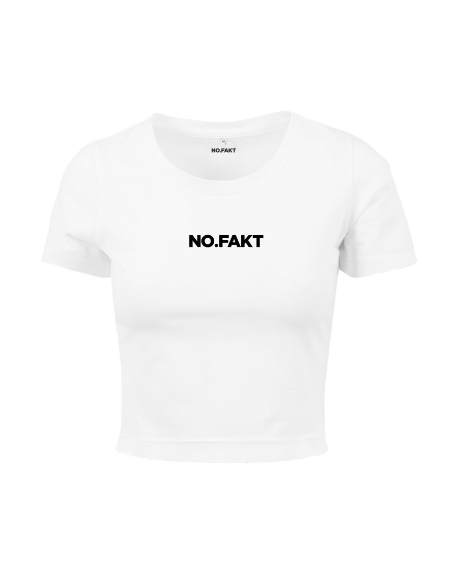 CROP tričko „NO.FAKT“